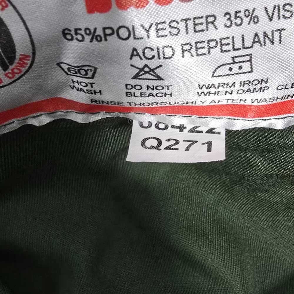Sweet-Orr Green Full Zip Utility‎ Work Jacket Vintage Acid Repellent Sz 122 L/XL